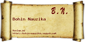 Bohin Nauzika névjegykártya